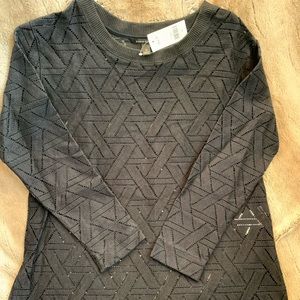 Banana Republic geometric open knit l/s top